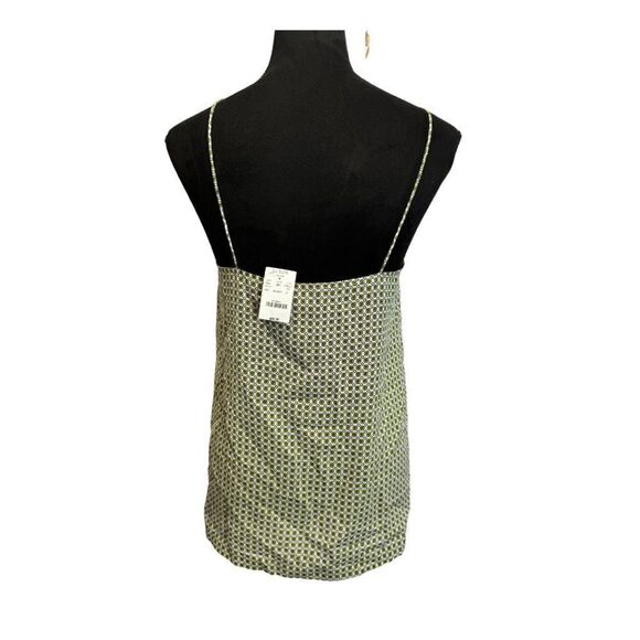 J. Crew Printed Ruffle Tank Top Green - Picture 3 of 9